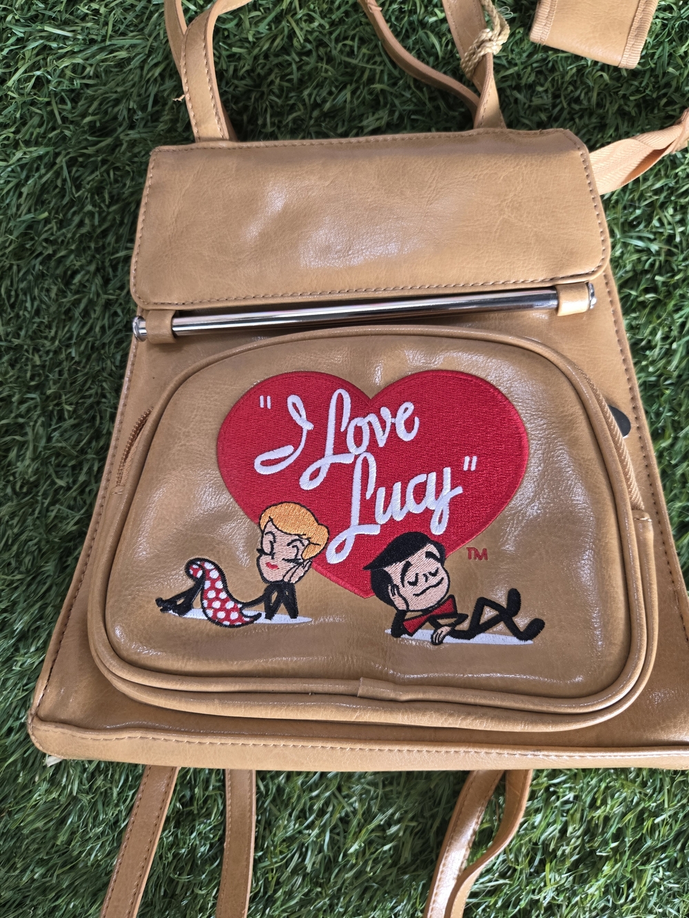 Tan 'I Love Lucy' Graphic Women’s Backpack - Picture 2 of 7